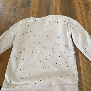 Cat & Jack Beige Sweatshirt with Black Dots